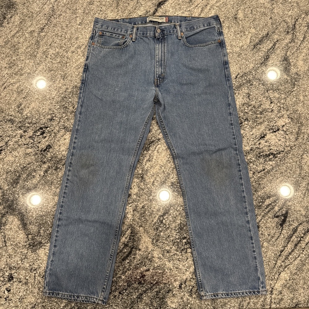 Levi's 505 Regular Straight Jeans Mens 38x30 Blue‎ Straight Leg Denim #538